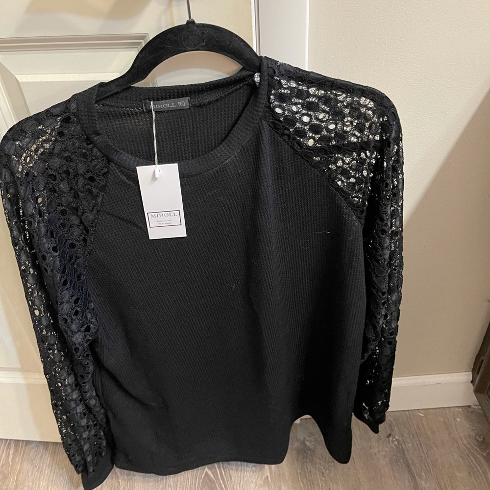 Black fall dressy top